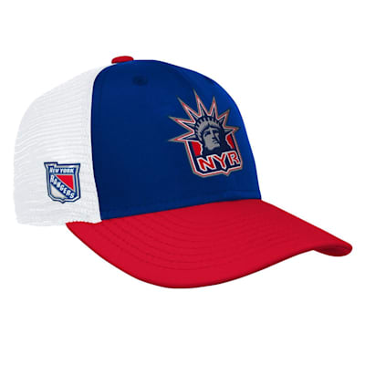  (Outerstuff Reverse Retro Adjustable Meshback Hat - NY Rangers - Youth)