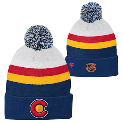 Outerstuff Reverse Retro Pom Knit Hat - Colorado Avalanche - Youth