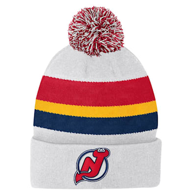 Outerstuff Reverse Retro Pom Knit Hat - NJ Devils - Youth