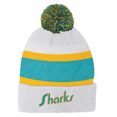 Outerstuff Reverse Retro Pom Knit Hat San Jose Sharks Youth