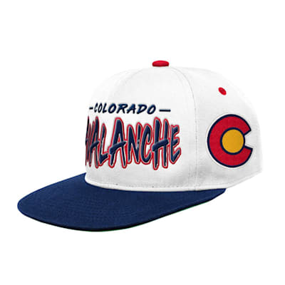  (Outerstuff Reverse Retro Script Flatbrim Hat - Colorado Avalanche - Youth)