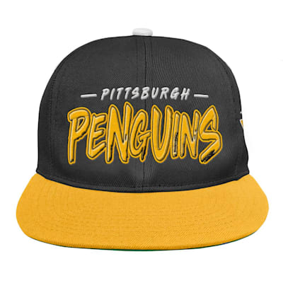  (Outerstuff Reverse Retro Script Flatbrim Hat - Pittsburgh Penguins - Youth)