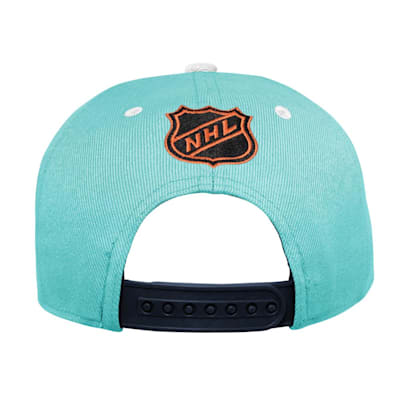  (Outerstuff Reverse Retro Script Flatbrim Hat - Seattle Kraken - Youth)