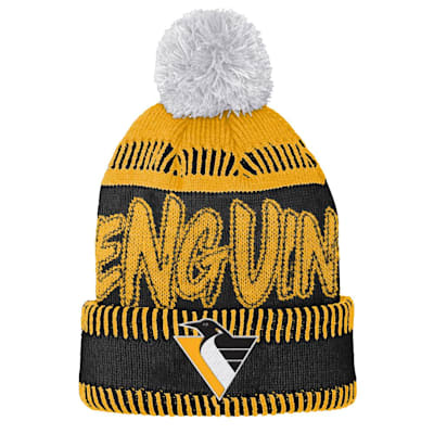  (Outerstuff Reverse Retro Script Pom Knit Hat - Pittsburgh Penguins - Youth)