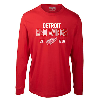  (Levelwear Defined Oscar Long Sleeve Tee Shirt - Detroit Red Wings - Adult)