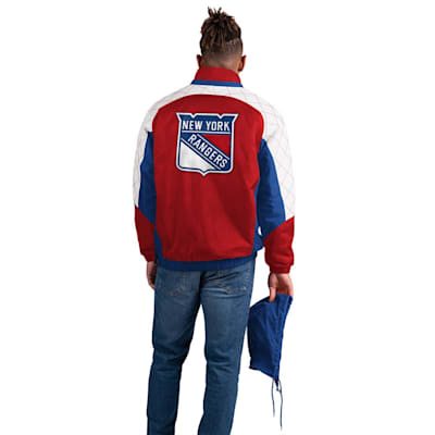  (G-III Sports Body Check Starter Jacket - New York Rangers - Adult)