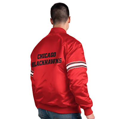  (G-III Sports Pick And Roll Starter Jacket - Chicago Blackhawks - Adult)