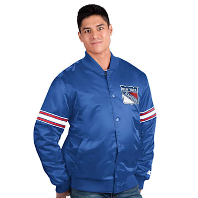 G-III Sports Body Check Starter Jacket - New York Rangers - Adult