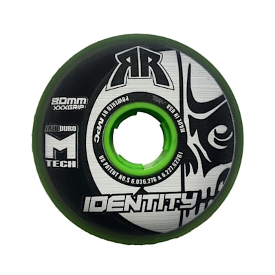  (Rink Rat Identity XXX Grip Inline Hockey Wheels - Green/Black)
