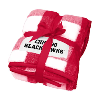  (Logo Brands Buffalo Check Fleece - Chicago Blackhawks)