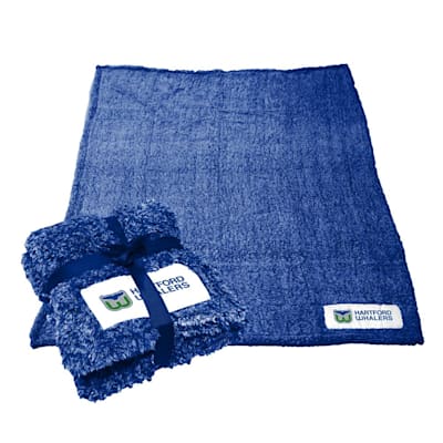  (Logo Brands Color Frosty Fleece Blanket - Hartford Whalers)