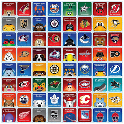 Masterpieces nhl mascots matching game pure hockey equipment