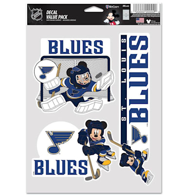  (Wincraft Multi Use 3 Sticker Disney Mickey Mouse Fan Pack - St. Louis Blues)