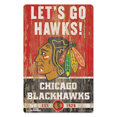  (Wincraft Slogan NHL Wood Sign - 11" x 17" - Chicago Blackhawks)