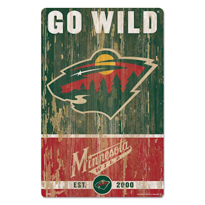  (Wincraft Slogan NHL Wood Sign - 11" x 17" - Minnesota Wild)