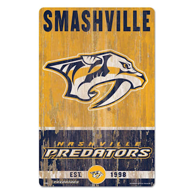  (Wincraft Slogan NHL Wood Sign - 11" x 17" - Nashville Predators)