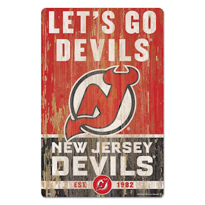  (Wincraft NHL Slogan Wood Sign - 11" x 17" - NJ Devils)