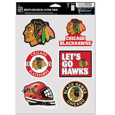  (Wincraft Multi-Use 6 Sticker Fan Pack - Chicago Blackhawks)