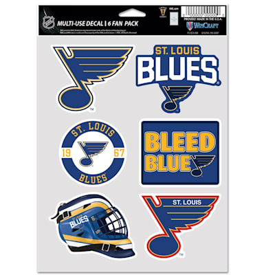  (Wincraft Multi Use 6 Sticker Fan Pack - St. Louis Blues)