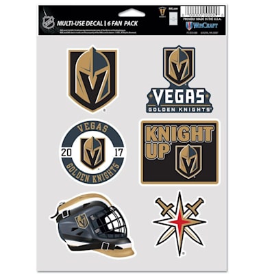  (Wincraft Multi Use 6 Sticker Fan Pack - Vegas Golden Knights)