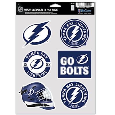  (Wincraft Multi Use 6 Sticker Fan Pack - Tampa Bay Lightning)
