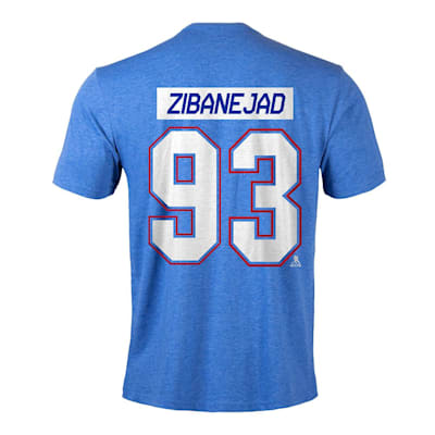  (Levelwear New York Rangers Name & Number T-Shirt - Zibanejad - Adult)