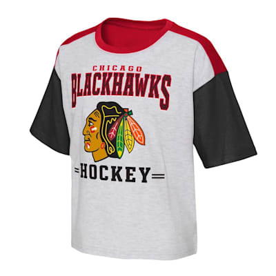 Outerstuff Top Cheese Short Sleeve Jersey Tee Chicago Blackhawks Girls Pure Hockey Equipment