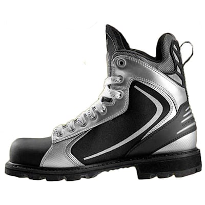 Bari Mens 6.5 M Rookie Hockey Boots Black Silver NIB 