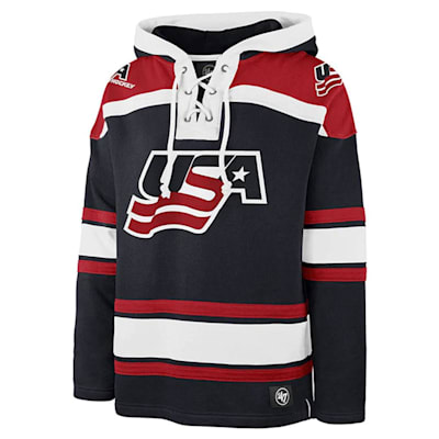 47 Brand USA Hockey Superior Lacer Hooded Sweatshirt