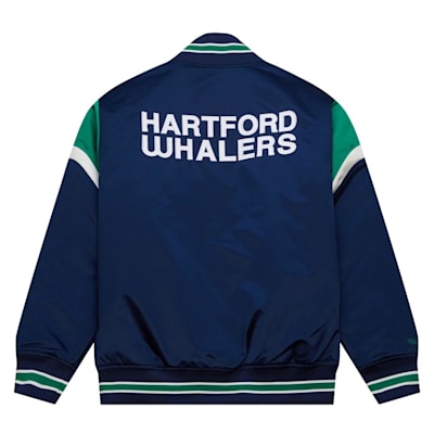  (Mitchell & Ness Heavyweight Satin Jacket - Hartford Whalers - Adult)