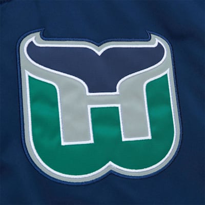 (Mitchell & Ness Heavyweight Satin Jacket - Hartford Whalers - Adult)