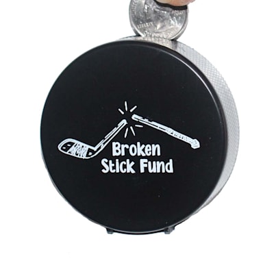  (Painted Pastimes Broken Stick Fund Hockey Puck Coin Bank)
