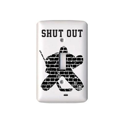  (Painted Pastimes Light Switch Cover Sticker - Glow in the Dark Goalie)
