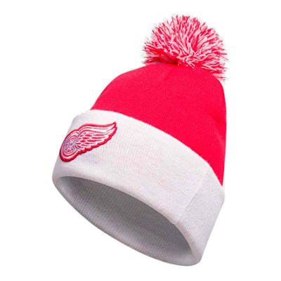  (Adidas Team Stripe Cuffed Pom Hat - Detroit Red Wings - Adult)