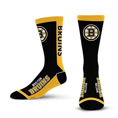  (For Bare Feet MVP Crew Socks - Boston Bruins - Adult)