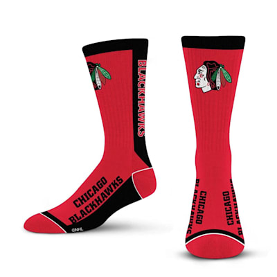  (For Bare Feet MVP Crew Sock - Chicago Blackhawks - Adult)