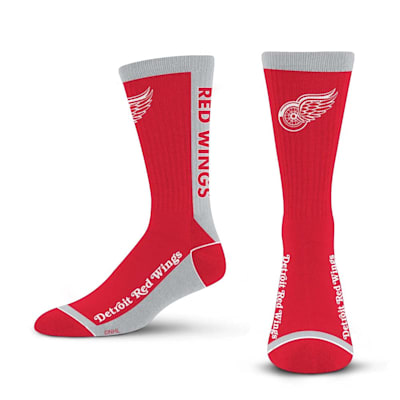  (For Bare Feet MVP Crew Sock - Detroit Red Wings - Adult)