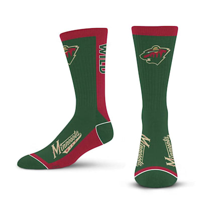  (For Bare Feet MVP Crew Sock - Minnesota Wild - Adult)