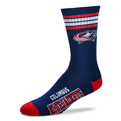  (For Bare Feet 4-Stripe Deuce Crew Sock - Columbus Blue Jackets - Youth)