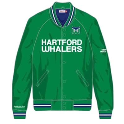  (Mitchell & Ness Lightweight Satin Jacket - Hartford Whalers - Youth)