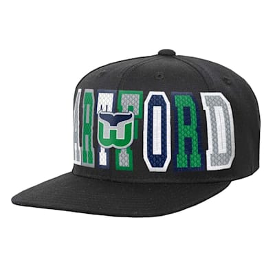  (Mitchell & Ness Varsity Bust Snapback Hat - Hartford Whalers - Youth)