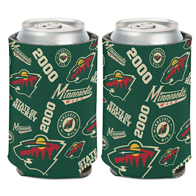  (Wincraft 12oz Can Cooler Scatter Print - Minnesota Wild)