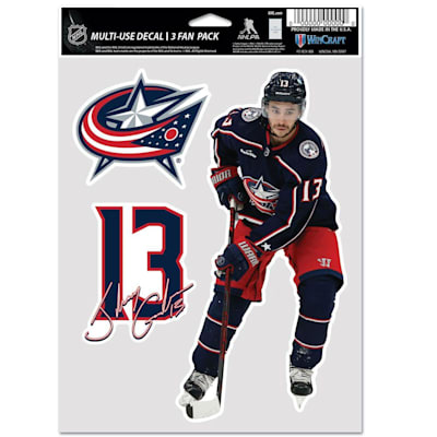  (Wincraft Multi-Use Player Decal 3 Fan Pack - Columbus Blue Jackets)