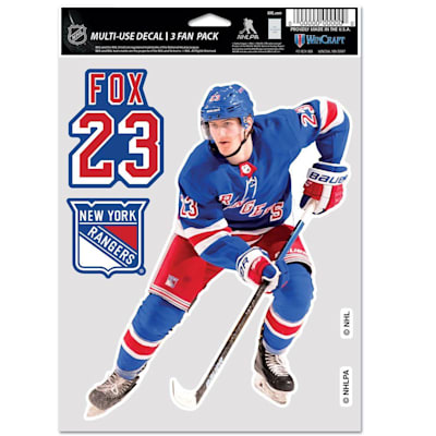  (Wincraft Multi-Use Player Decal 3 Fan Pack - NY Rangers)