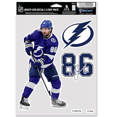  (Wincraft Multi-Use Player Decal 3 Fan Pack - Tampa Bay Lightning)