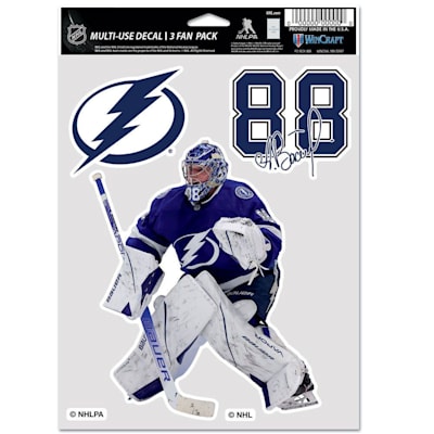  (Wincraft Multi-Use Player Decal 3 Fan Pack - Tampa Bay Lightning)
