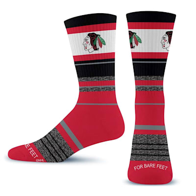  (For Bare Feet Friday Crew Sock - Chicago Blackhawks - Adult)