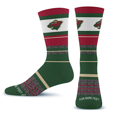  (For Bare Feet Friday Crew Sock - Minnesota Wild - Adult)