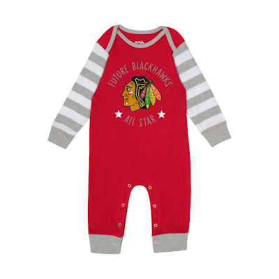  (Outerstuff Big Star Long Sleeve Onesie - Chicago Blackhawks - Infant)