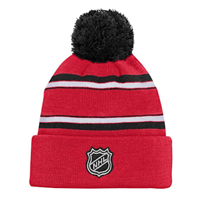  (Outerstuff Jacquard Knit Pom - Chicago Blackhawks - Youth)